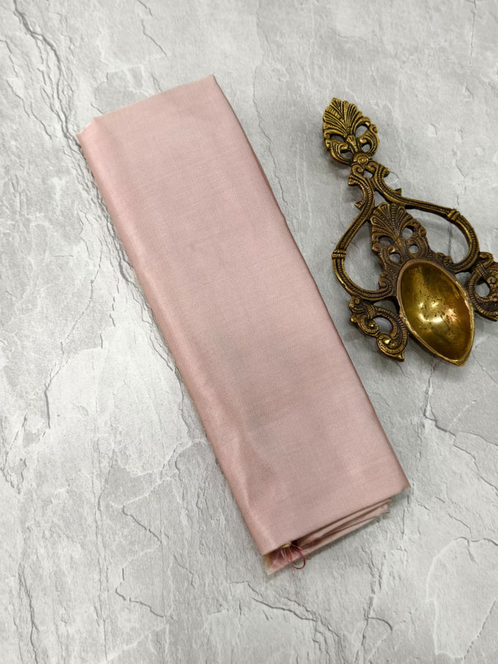 Blush Pink Tanchoi Banarasi Satin Silk Saree with Floral Brocade | SILK MARK CERTIFIED