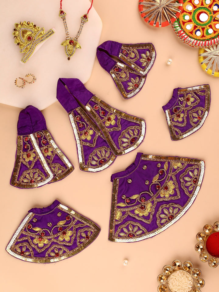 Purple Divya Raas Lehenga Patka for Devi