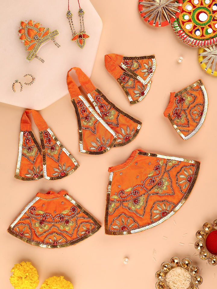 Orange Divya Raas Lehenga Patka