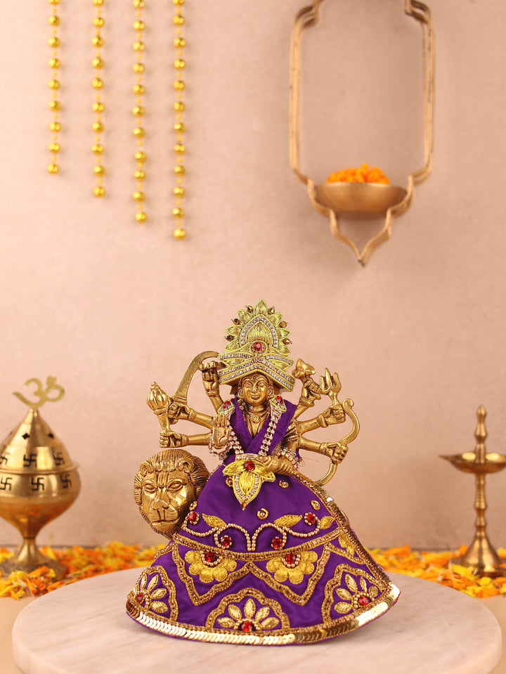 Purple Divya Raas Lehenga Patka for Devi