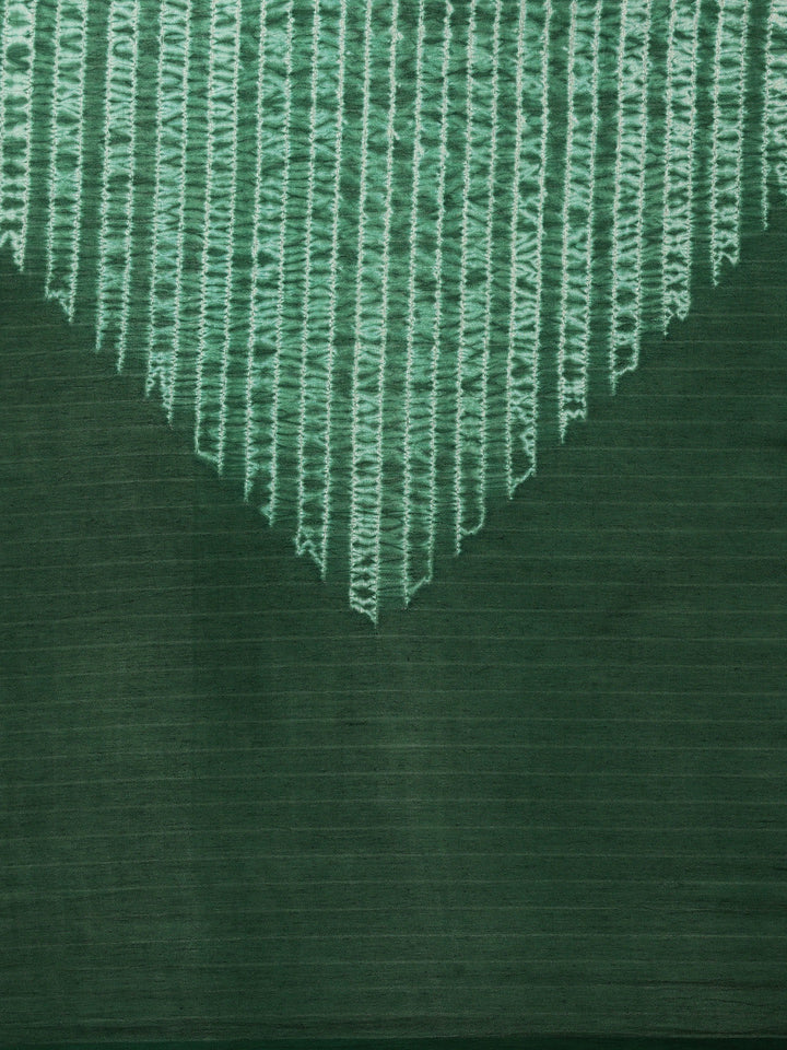 Green Cotton Handloom Woven Shibori saree