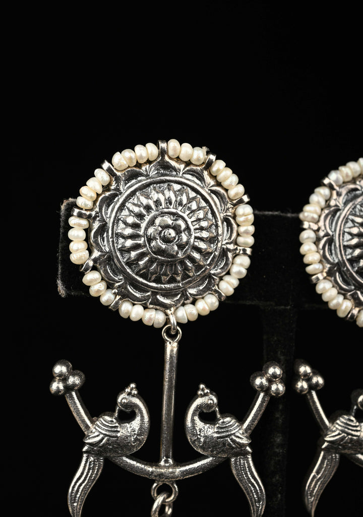 92.5 Pure Silver, Ezhil Oxidised Jhumkas