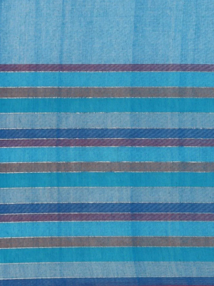 Blue Sequins Cotton Handloom Saree