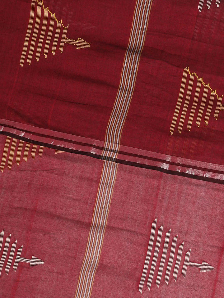 Voilet Handloom Jamdani Cotton Saree