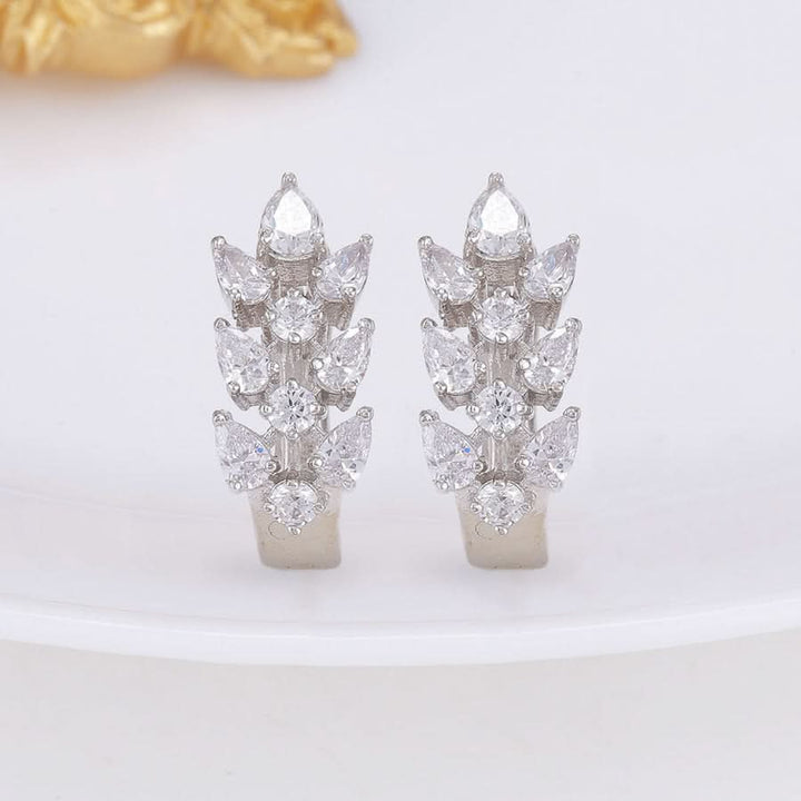 92.5 Silver layered CZ Stud