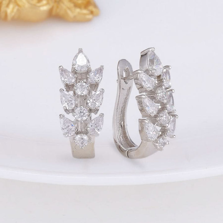 92.5 Silver layered CZ Stud