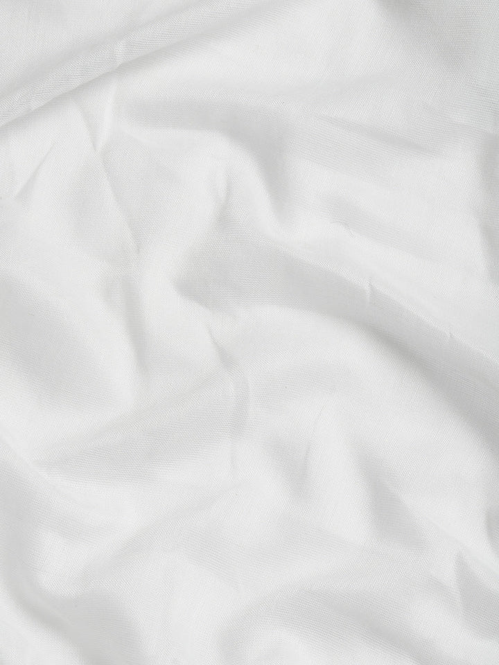 White Floral Cotton Saree