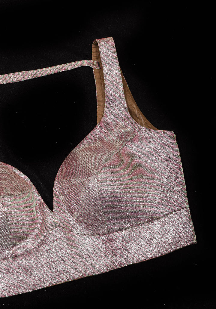 Amethyst Shimmer Deep Sweatheart neck sleeveless blouse, Made to Order