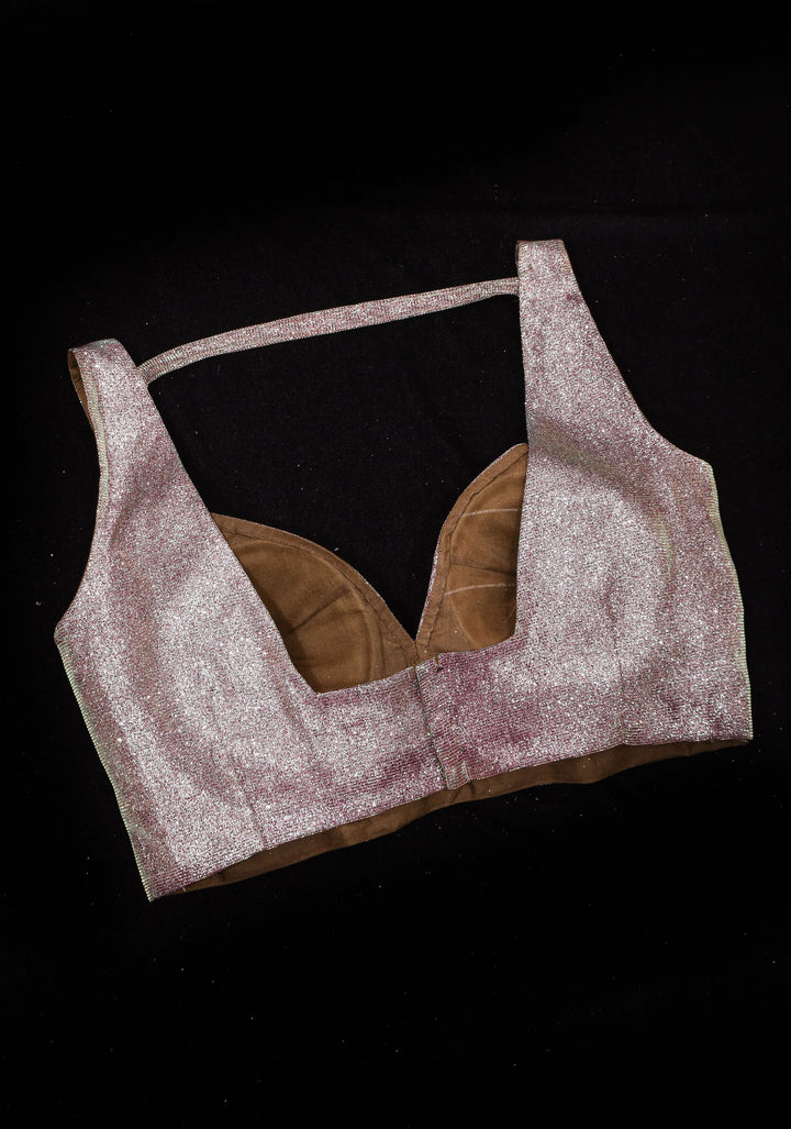 Amethyst Shimmer Deep Sweatheart neck sleeveless blouse, Made to Order