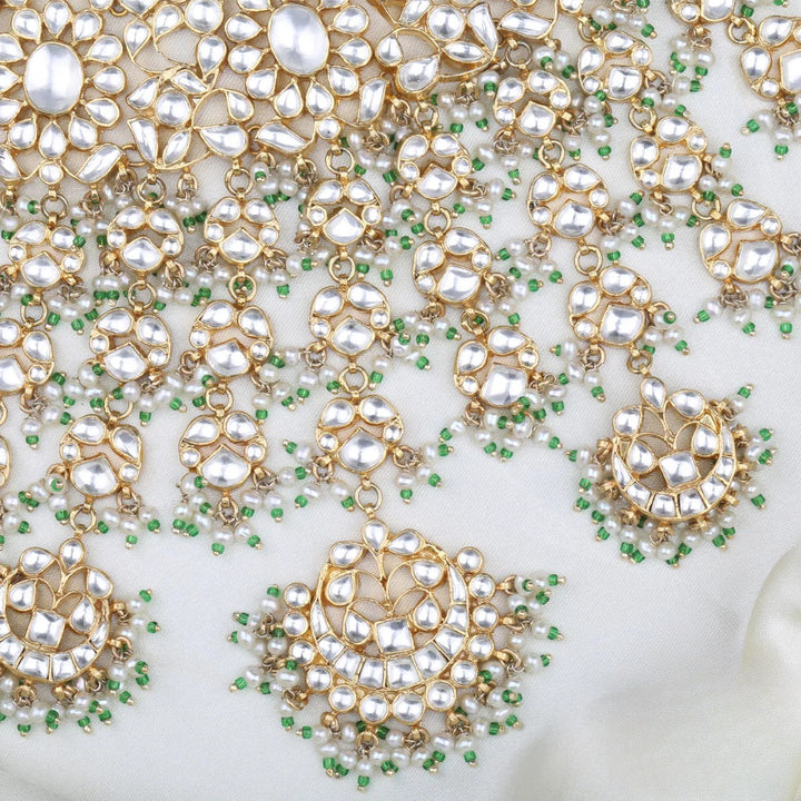 92.5 Silver,22kt Gold Plated Necklace studded with Kundan.