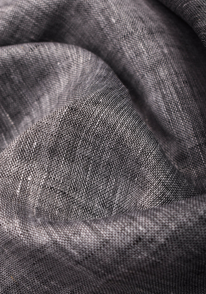 Linen by Linen Saree in Gray with Ganga Jamuna Borders