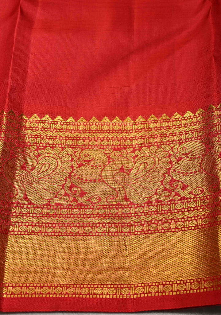 Sea Green Korvai Kanjivaram Pure Silk Saree with Zari Buttas and Contrast Zari Border | SILK MARK CERTIFIED