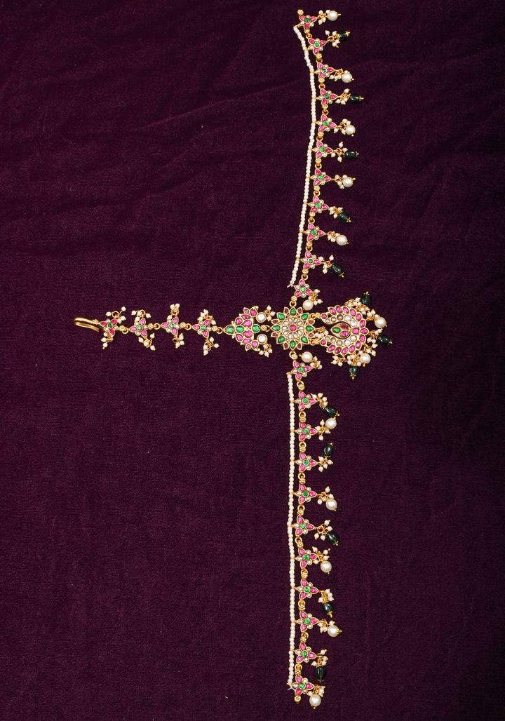 Maang Tika and Sheeshphool Ahmedabadi Kundan Hair Ornament