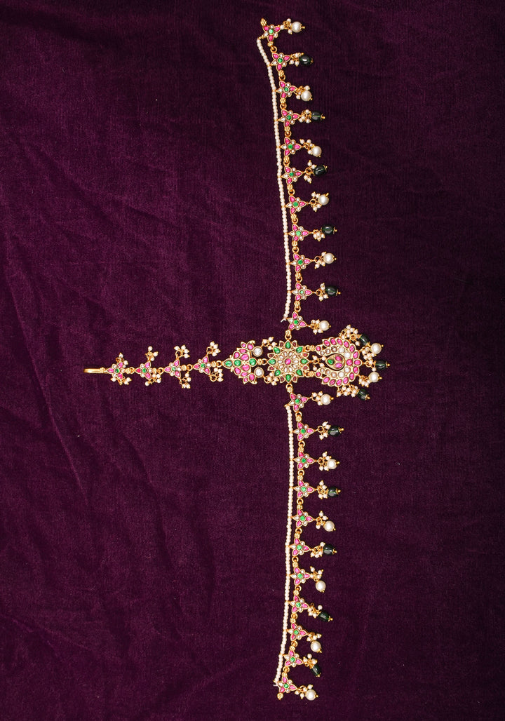 Maang Tika and Sheeshphool Ahmedabadi Kundan Hair Ornament
