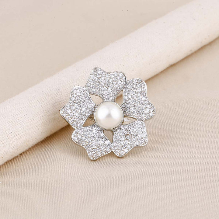 92.5 Silver Pezala Floral Ring