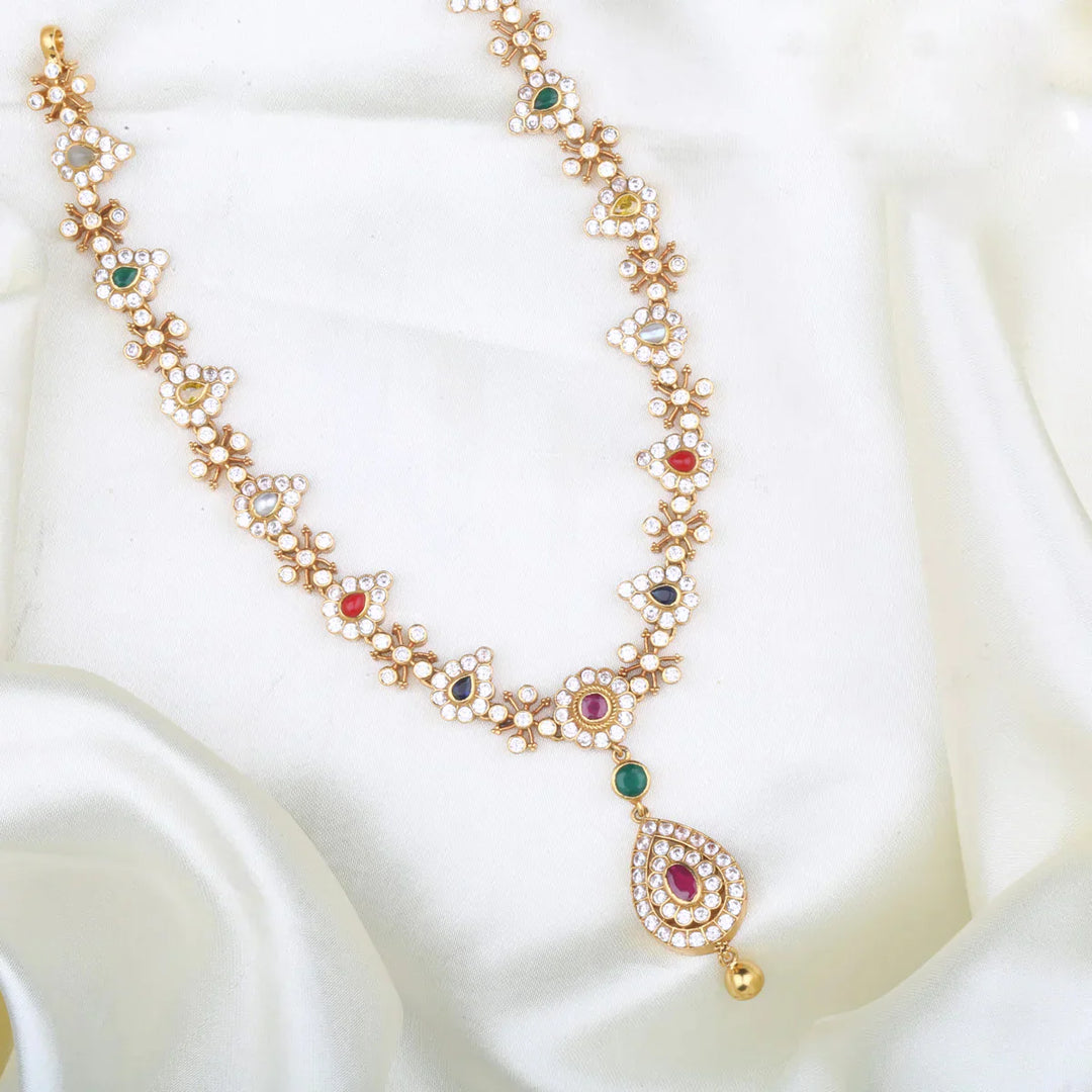92.5 Silver, Baubles White Stone Necklace