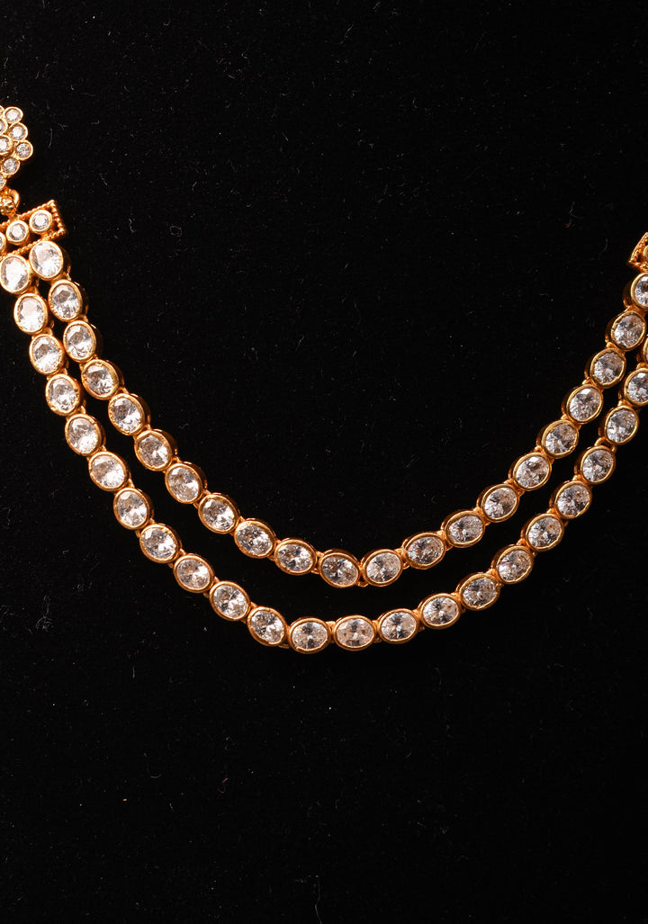 92.5 Silver Diya White Necklace