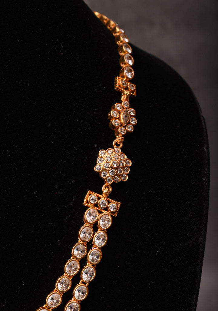 92.5 Silver Diya White Necklace