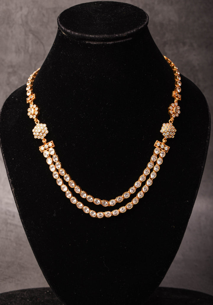 92.5 Silver Diya White Necklace