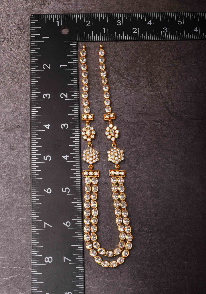 92.5 Silver Diya White Necklace