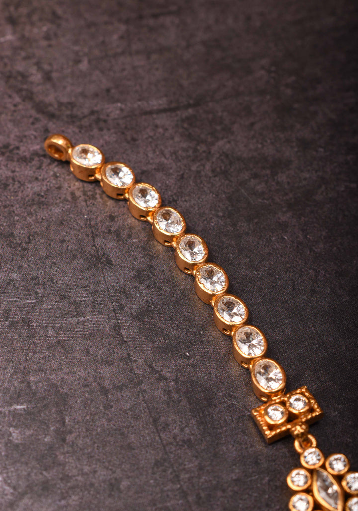 92.5 Silver Diya White Necklace