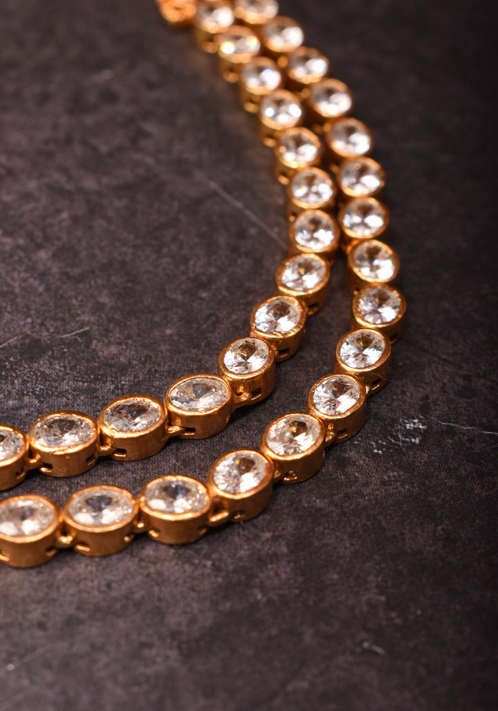 92.5 Silver Diya White Necklace