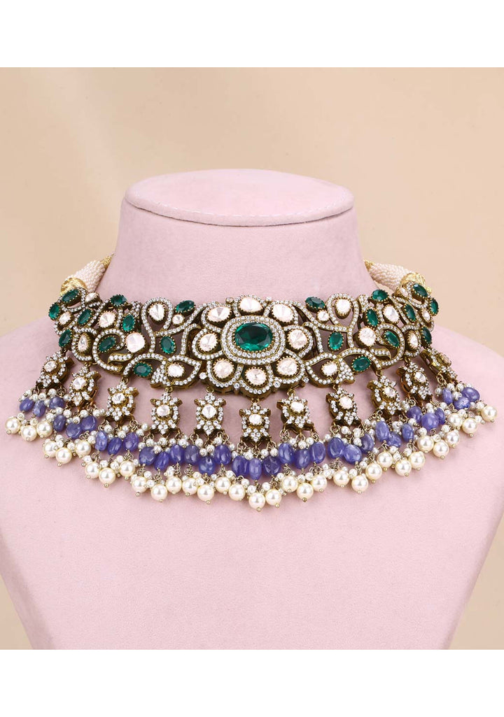 92.5 Silver Iconic Style Victorian Choker Set