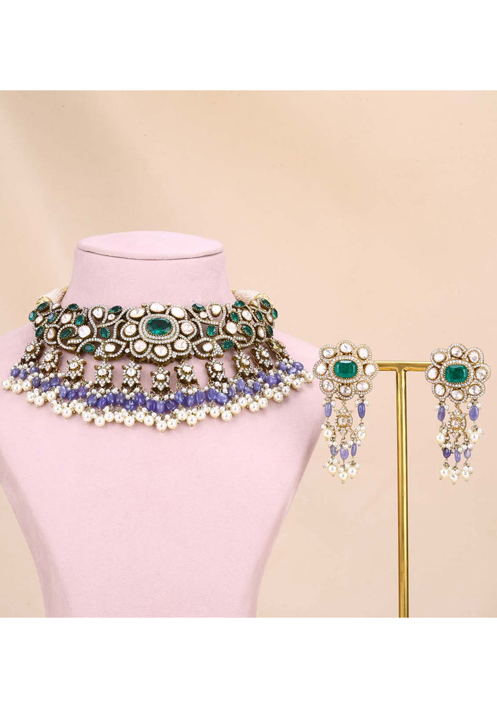 92.5 Silver Iconic Style Victorian Choker Set