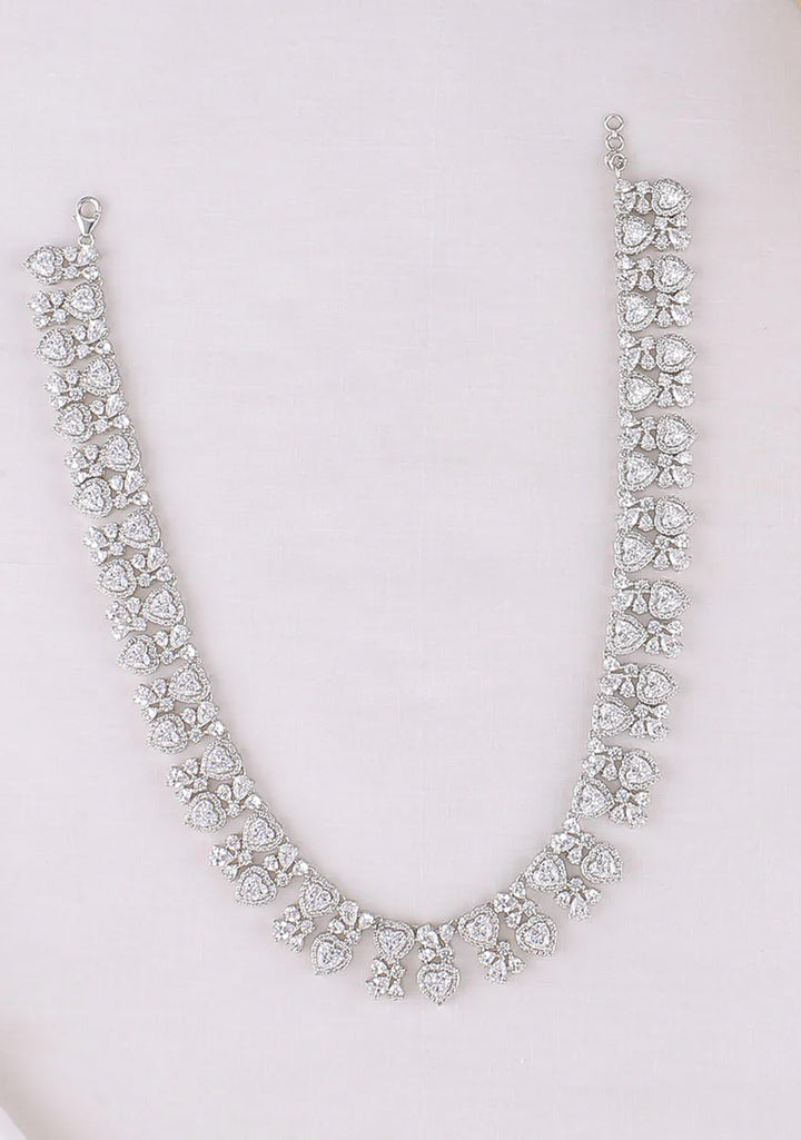 92.5  Silver Swarsha Necklace Set