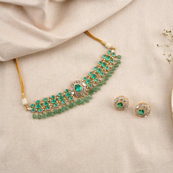 Pure 92.5 silver Yukitsha Victorian Short Necklace Set