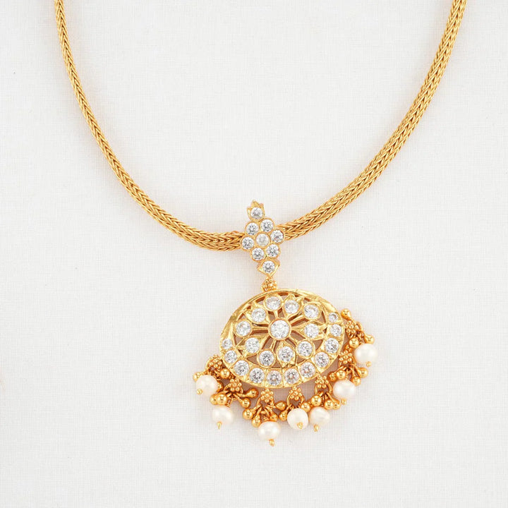 92.5 Silver Saaji Stone Short Necklace