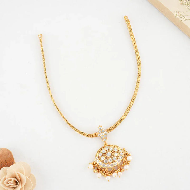 92.5 Silver Saaji Stone Short Necklace