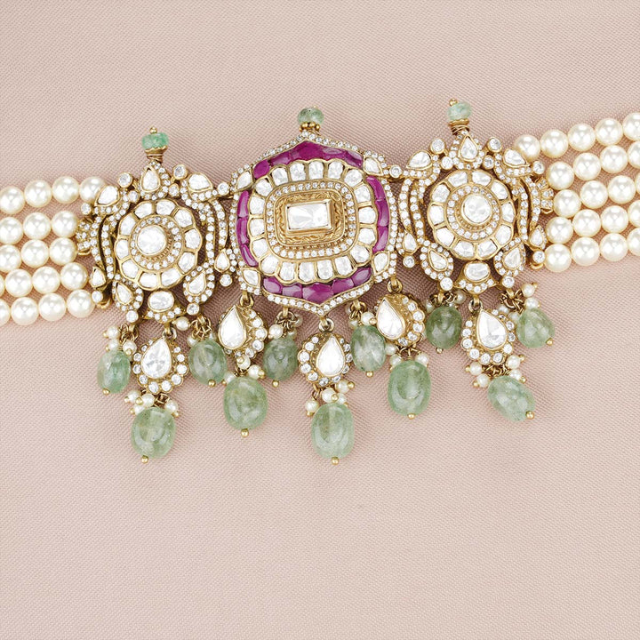 92.5 Silver Victorian Choker Set