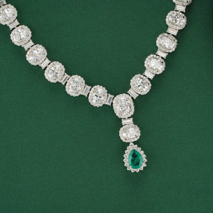 92.5 Silver Nilani Long Necklace Set