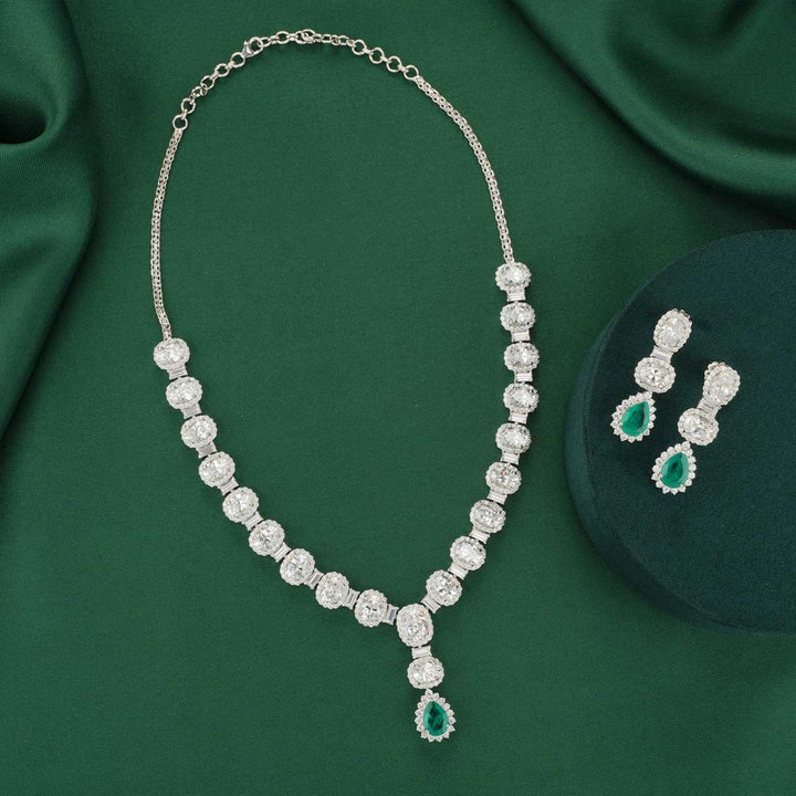 92.5 Silver Nilani Long Necklace Set