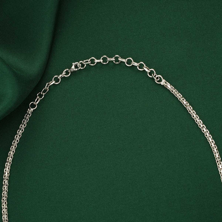 92.5 Silver Pavanya CZ Studded Necklace Set