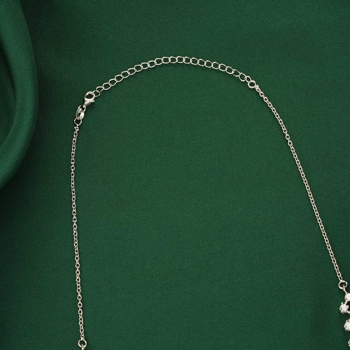 92.5 Silver  CZ Ananya Necklace Set