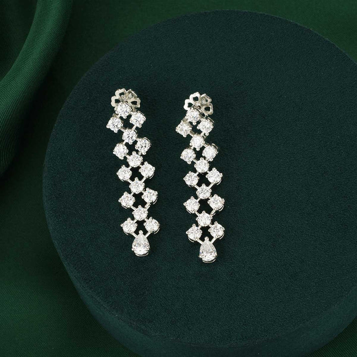 92.5 Silver  CZ Ananya Necklace Set