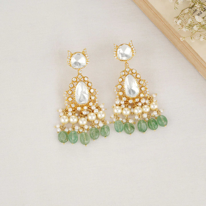 Stunning 92.5 Silver, 24 kt gold-plated stylish Necklace Set studded with semi-precious stones