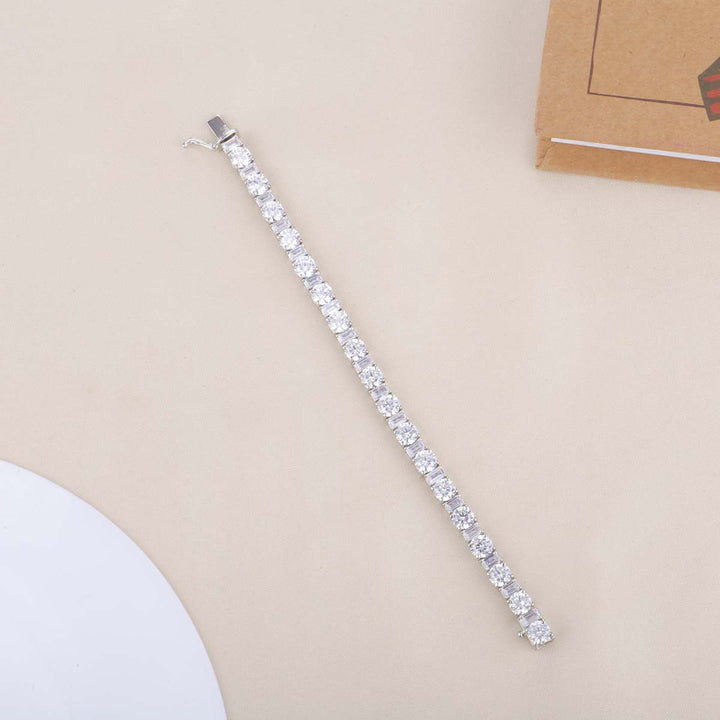 92.5 Silver CZ Stones Tennis Bracelet