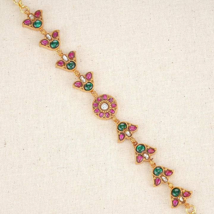 92.5 Silver Jadau Kundan Bracelet