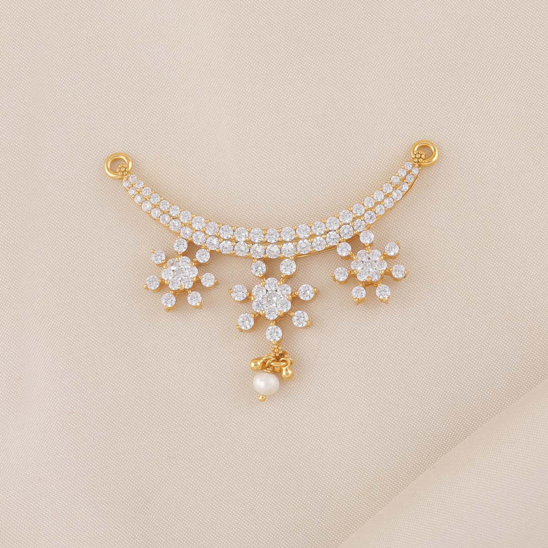 92.5 Silver Ezraya Stone Pendant for mangalsutra