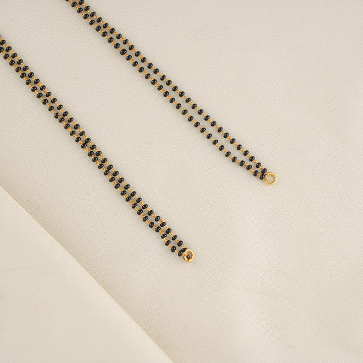 92.5 Silver, Gold Plated Mangalsutra Chain - SHORT