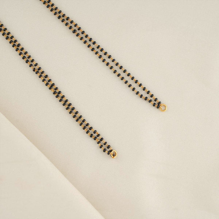 92.5 Silver,  Gold Plated Mangalsutra Chain - MEDIUM LENGTH