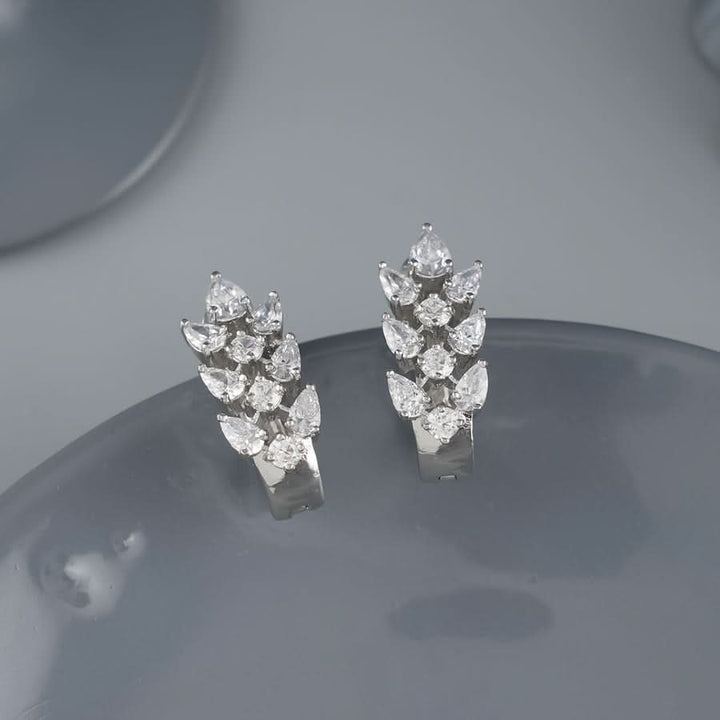 92.5 Silver layered CZ Stud
