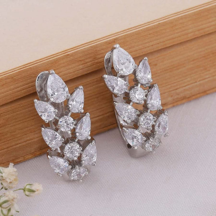 92.5 Silver layered CZ Stud