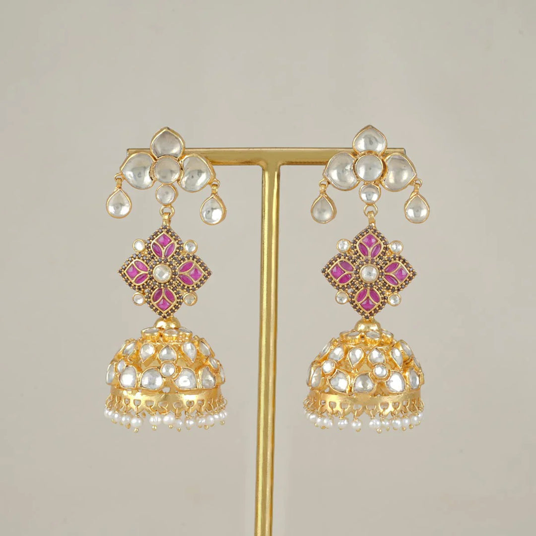92.5 Silver 24 Ct Jhumkas