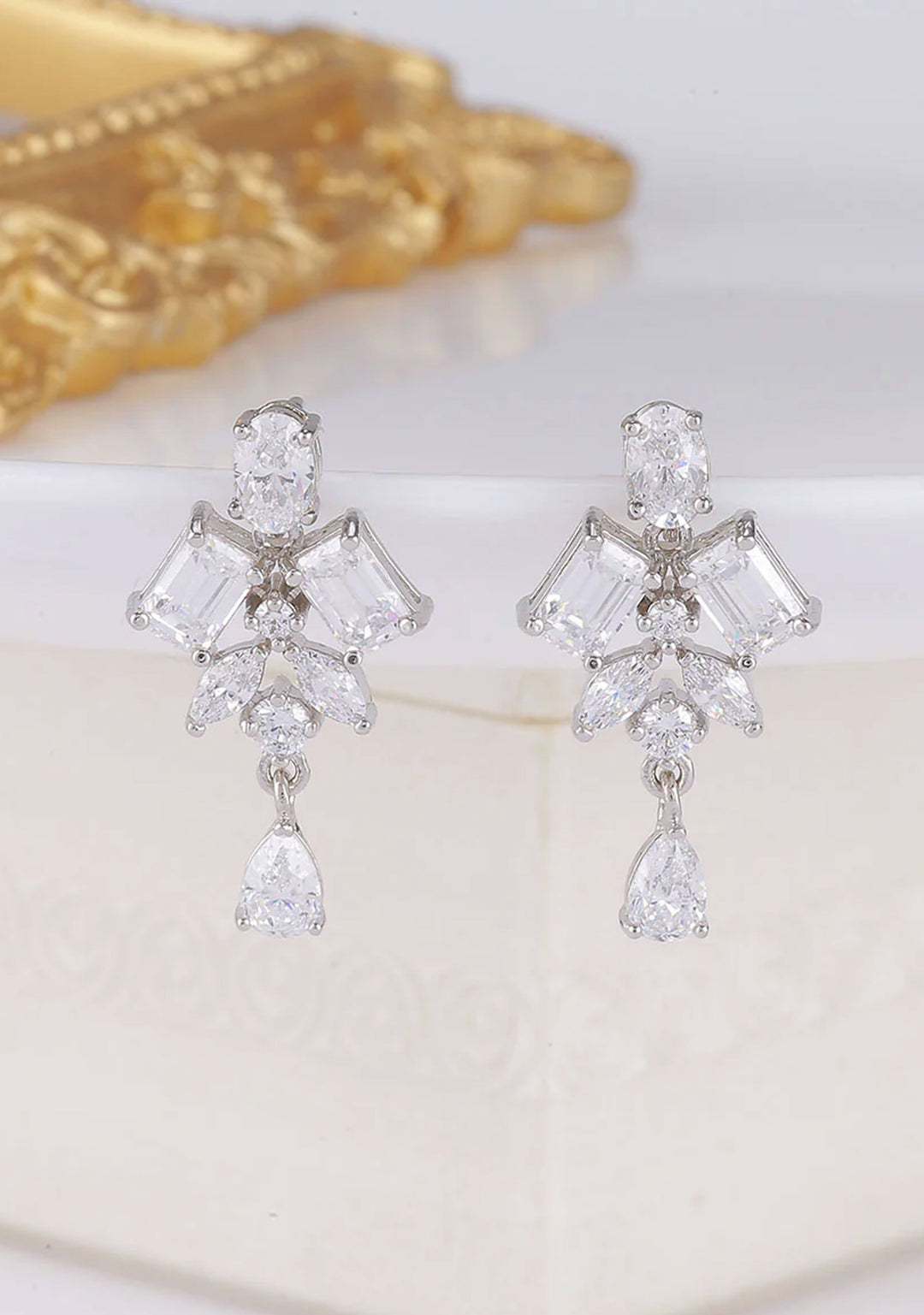 92.5 Silver CZ studded Studs