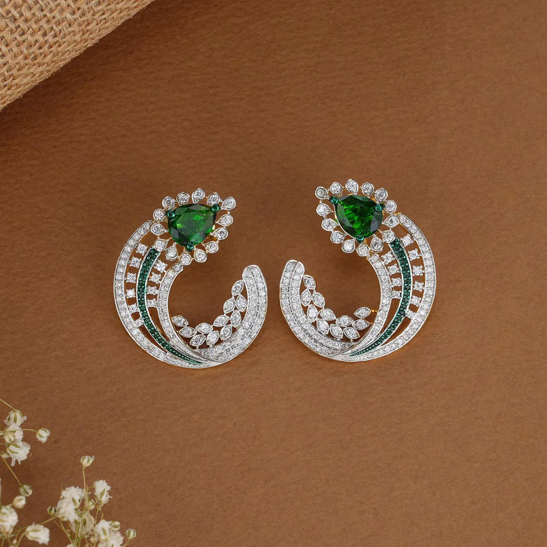 92.5 Silver Priyasri Diamond Alike Studs
