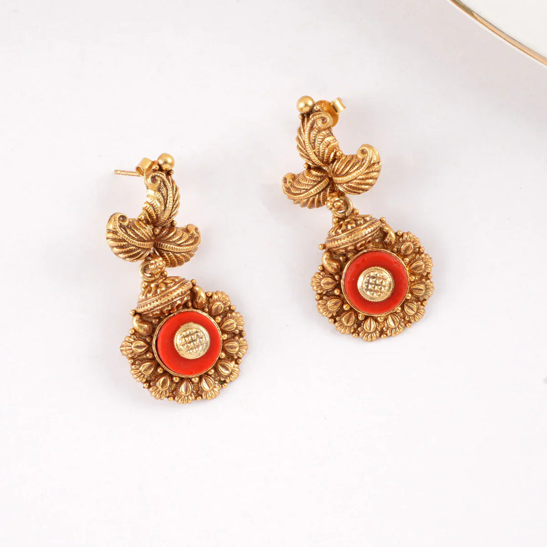 92.5 Pure Silver, Gold Plated Karishma Earrings